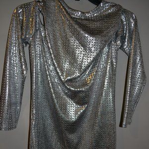 MICHAEL KORS Metallic Silver Cold Shoulder